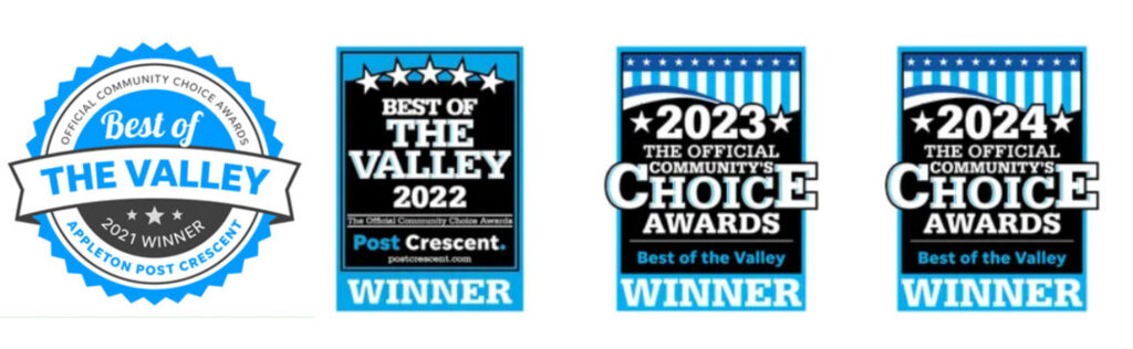 "Best of the Valley" awards for tree services, arborist, tree care, tree removal, and maintenance in 2021-2024.